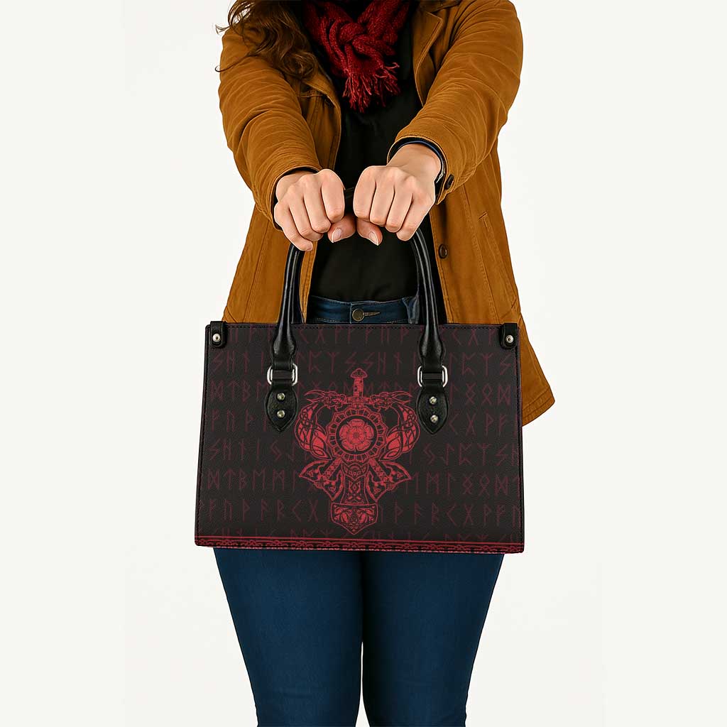 Vikings from Yorkshire Leather Bag Red Spirit of Jorvik - Wonder Print Shop