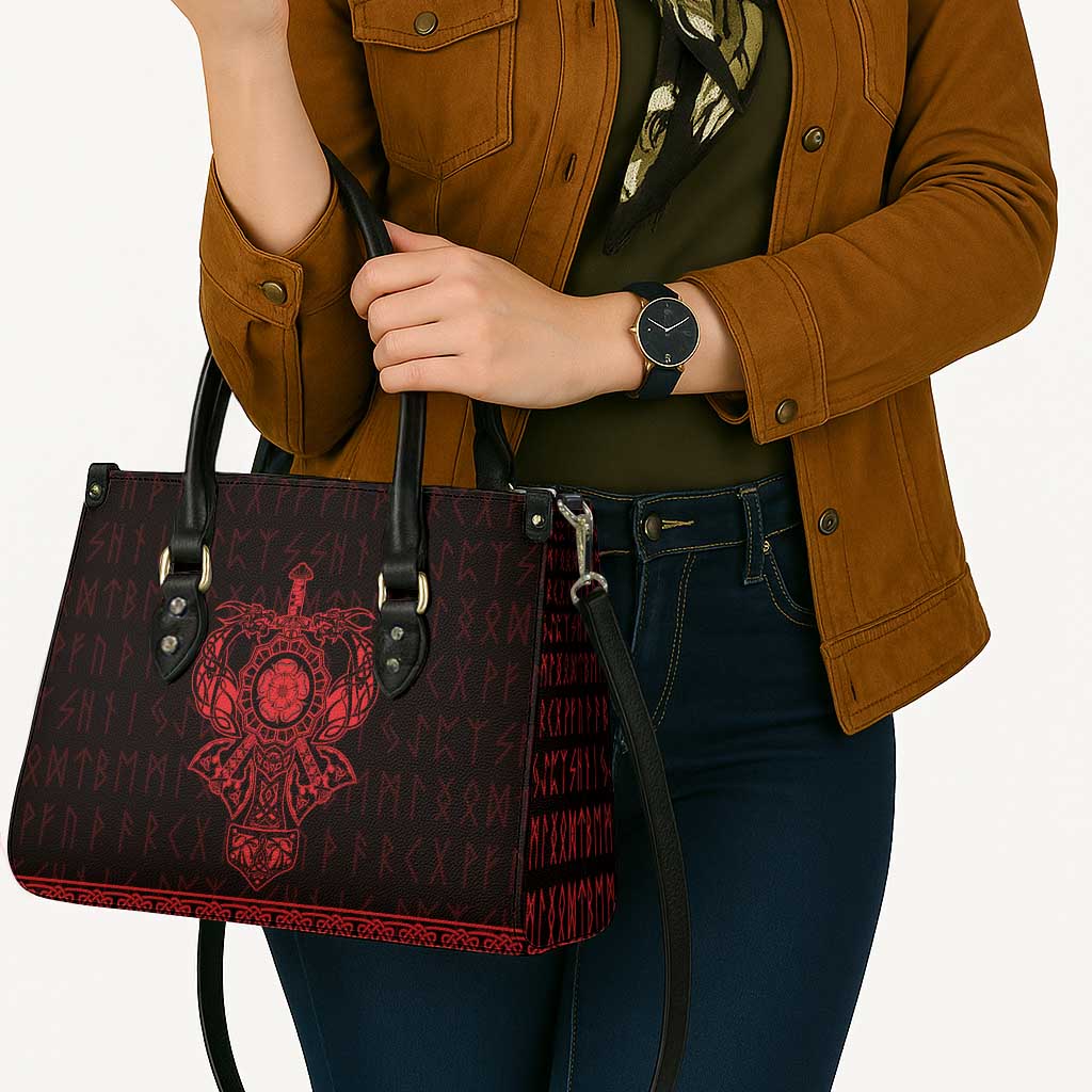 Vikings from Yorkshire Leather Bag Red Spirit of Jorvik - Wonder Print Shop