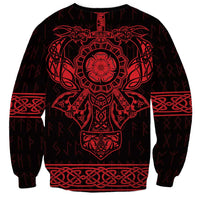 Vikings from Yorkshire Sweatshirt Red Spirit of Jorvik - Wonder Print Shop