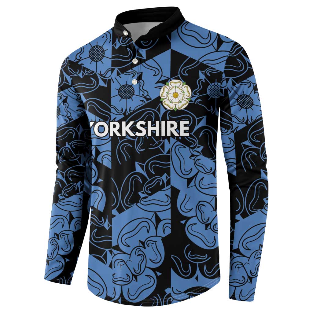 Custom Yorkshire Vikings Heritage Pride Button Sweatshirt White Rose of Yorkshire - Wonder Print Shop