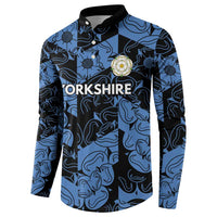 Custom Yorkshire Vikings Heritage Pride Button Sweatshirt White Rose of Yorkshire - Wonder Print Shop