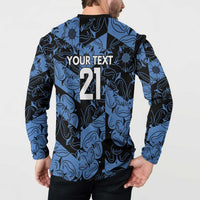 Custom Yorkshire Vikings Heritage Pride Button Sweatshirt White Rose of Yorkshire - Wonder Print Shop