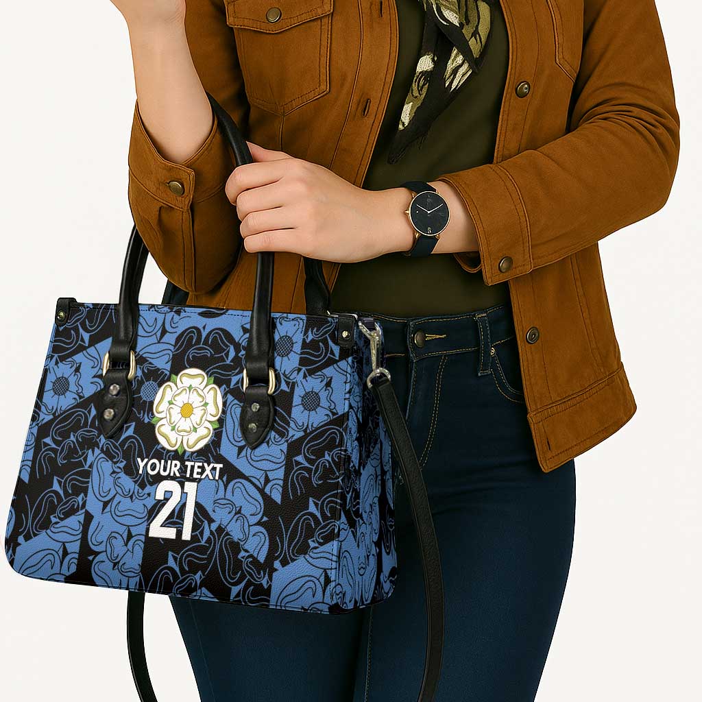 Custom Yorkshire Vikings Heritage Pride Leather Bag White Rose of Yorkshire - Wonder Print Shop