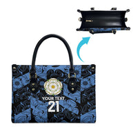 Custom Yorkshire Vikings Heritage Pride Leather Bag White Rose of Yorkshire - Wonder Print Shop