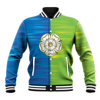 Yorkshire Heritage Personalized Baseball Jacket East Yorkshire White Rose - Wonder Print Shop