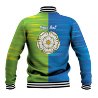 Yorkshire Heritage Personalized Baseball Jacket East Yorkshire White Rose - Wonder Print Shop