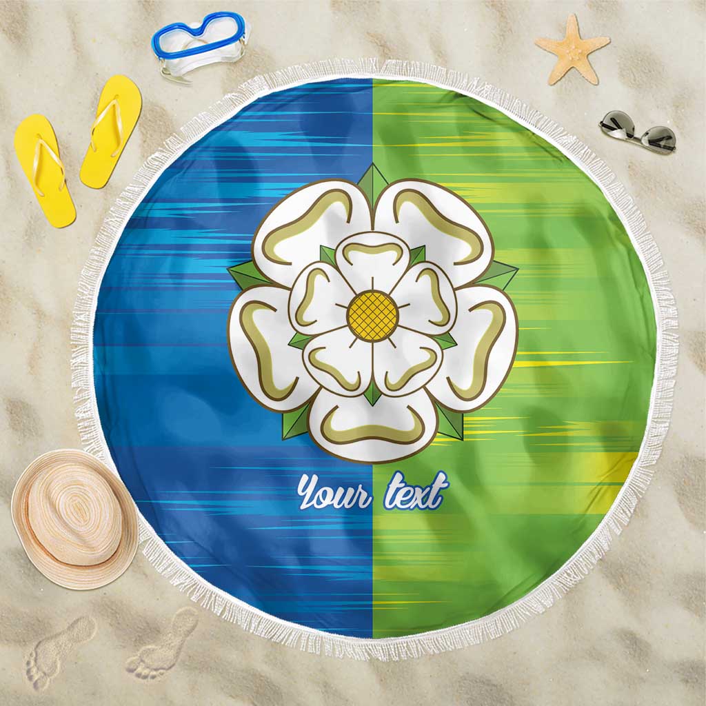 Yorkshire Heritage Personalized Beach Blanket East Yorkshire White Rose - Wonder Print Shop