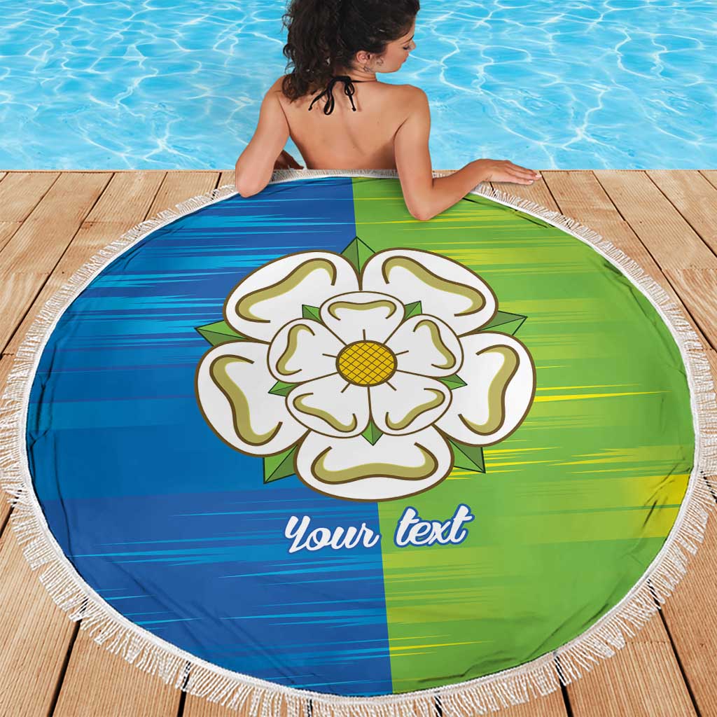 Yorkshire Heritage Personalized Beach Blanket East Yorkshire White Rose - Wonder Print Shop