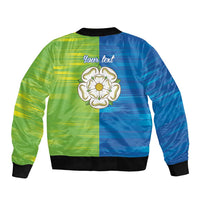 Yorkshire Heritage Personalized Bomber Jacket East Yorkshire White Rose - Wonder Print Shop
