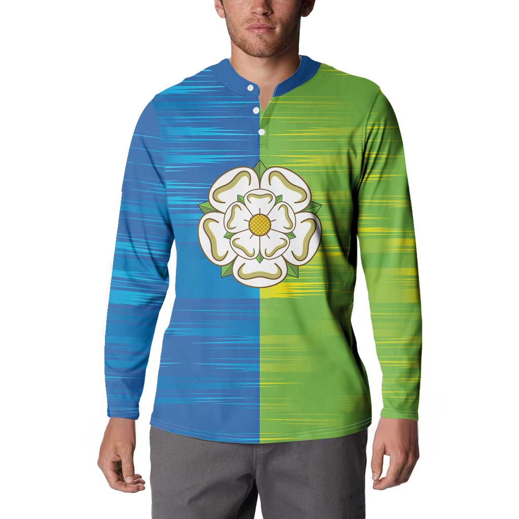 Yorkshire Heritage Personalized Button Sweatshirt East Yorkshire White Rose - Wonder Print Shop