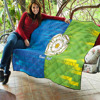 Yorkshire Heritage Personalized Quilt East Yorkshire White Rose - Wonder Print Shop