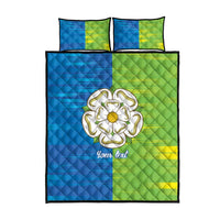 Yorkshire Heritage Personalized Quilt Bed Set East Yorkshire White Rose - Wonder Print Shop
