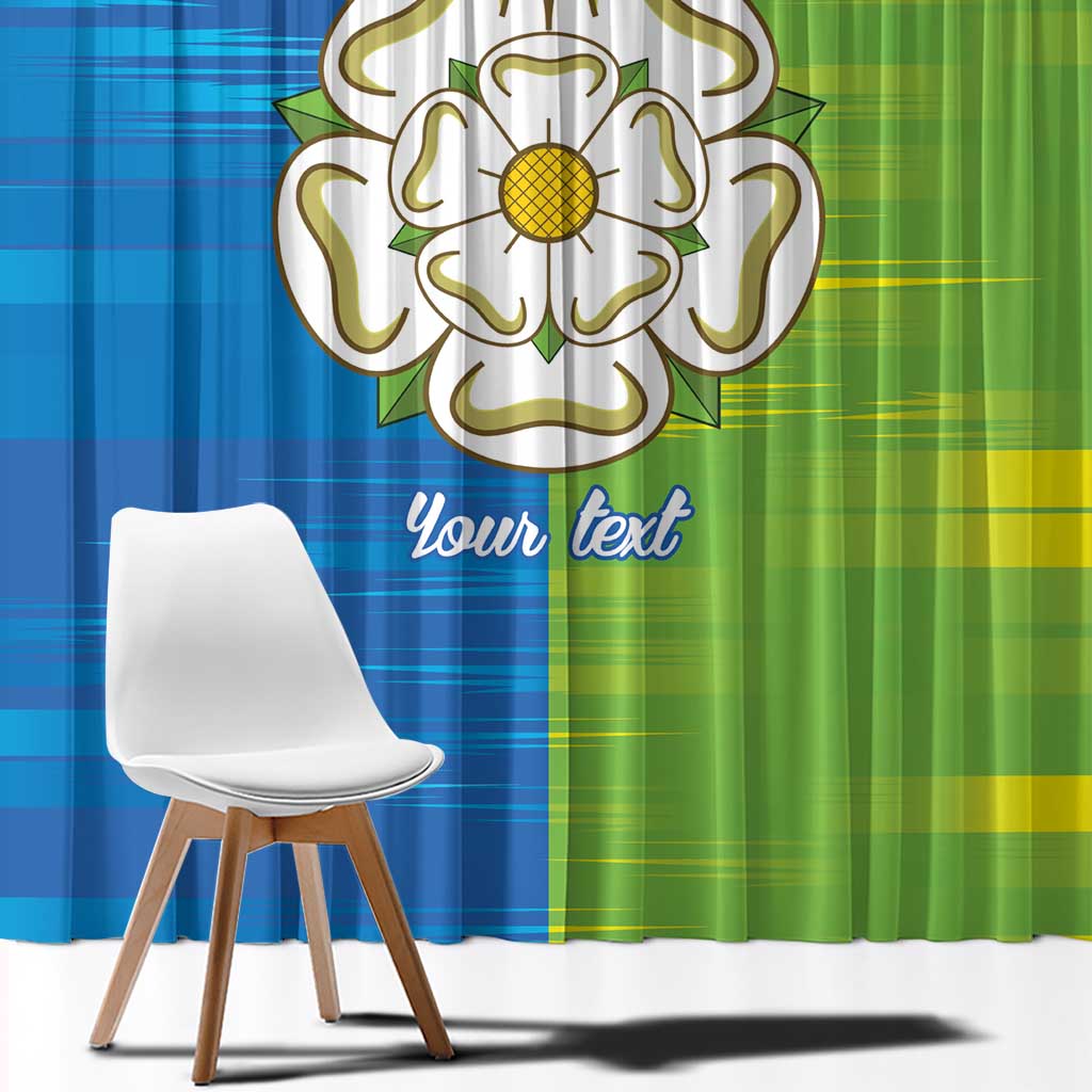 Yorkshire Heritage Personalized Window Curtain East Yorkshire White Rose - Wonder Print Shop