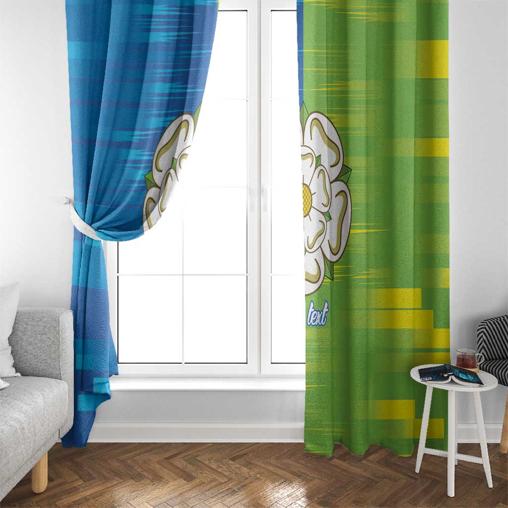 Yorkshire Heritage Personalized Window Curtain East Yorkshire White Rose - Wonder Print Shop