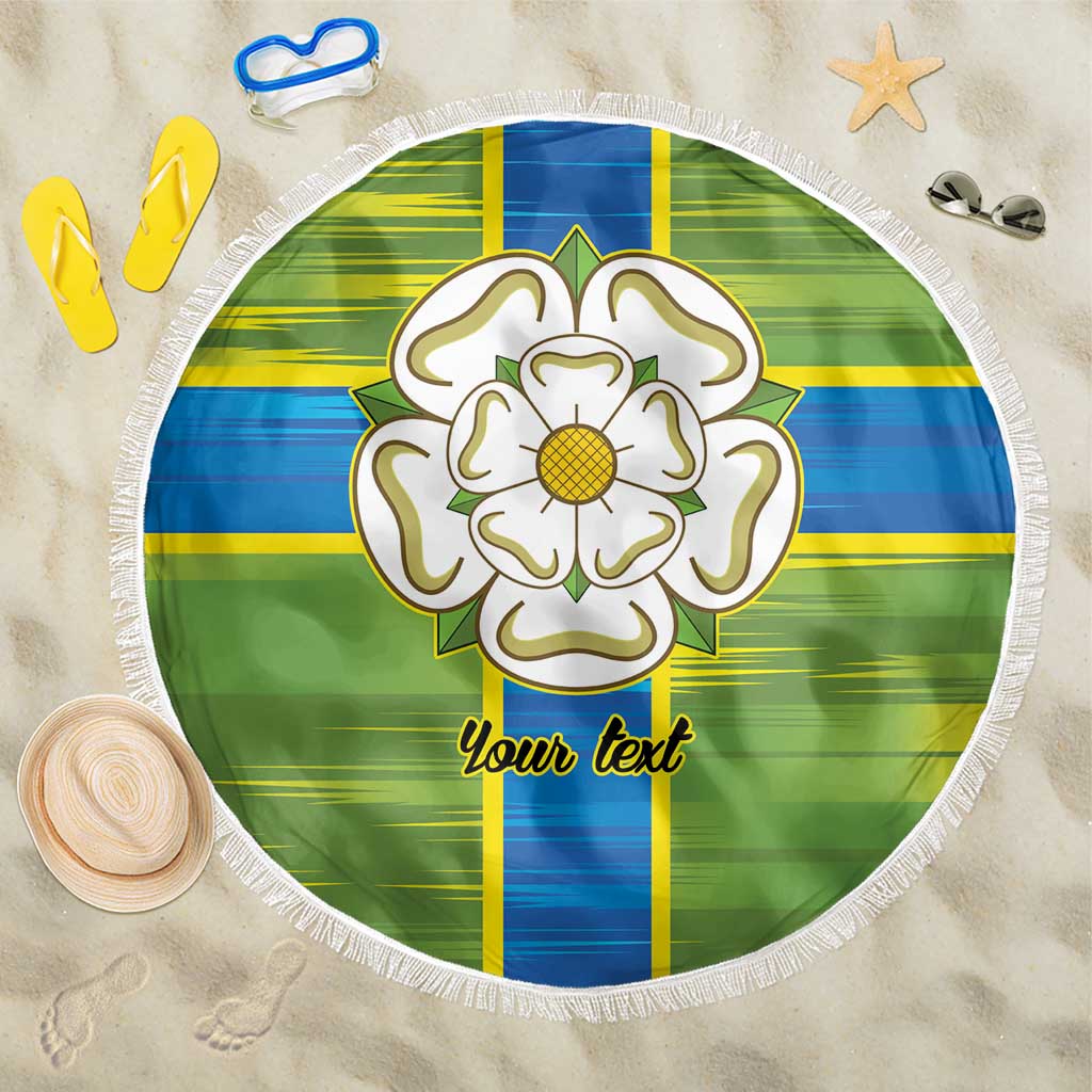 Yorkshire Heritage Personalized Beach Blanket North Yorkshire White Rose - Wonder Print Shop
