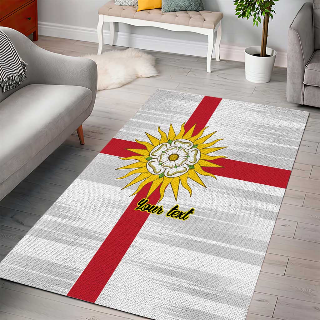 Yorkshire Heritage Personalized Area Rug West Yorkshire White Rose - Wonder Print Shop