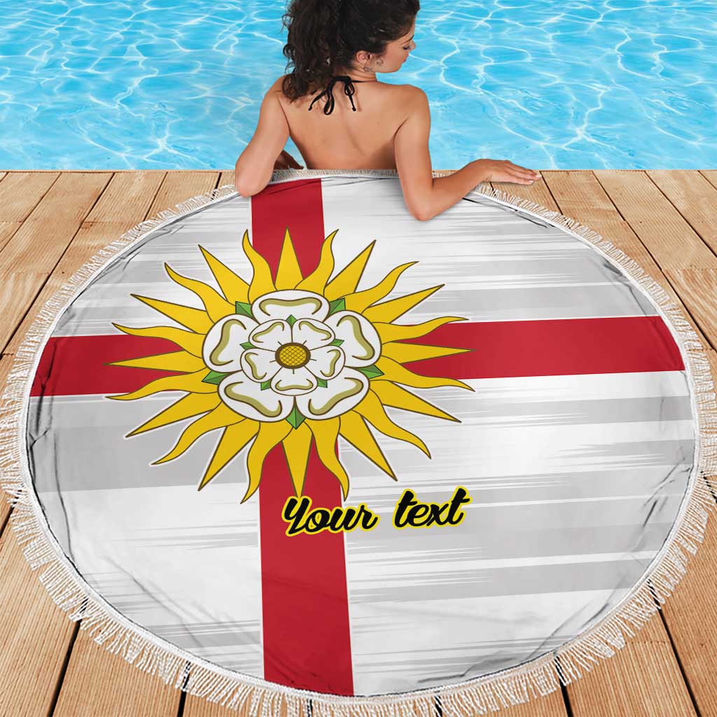 Yorkshire Heritage Personalized Beach Blanket West Yorkshire White Rose - Wonder Print Shop