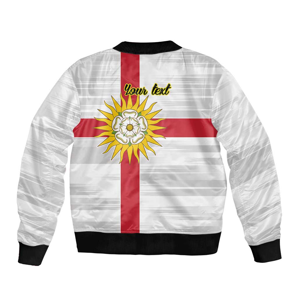 Yorkshire Heritage Personalized Bomber Jacket West Yorkshire White Rose - Wonder Print Shop