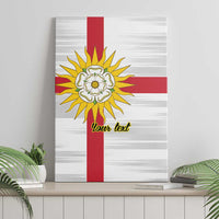 Yorkshire Heritage Personalized Canvas Wall Art West Yorkshire White Rose - Wonder Print Shop