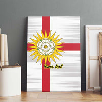 Yorkshire Heritage Personalized Canvas Wall Art West Yorkshire White Rose - Wonder Print Shop