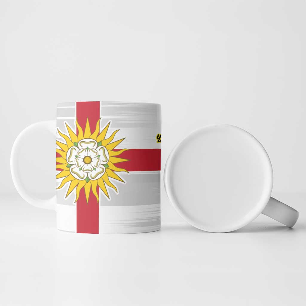 Yorkshire Heritage Personalized Ceramic Mug West Yorkshire White Rose - Wonder Print Shop