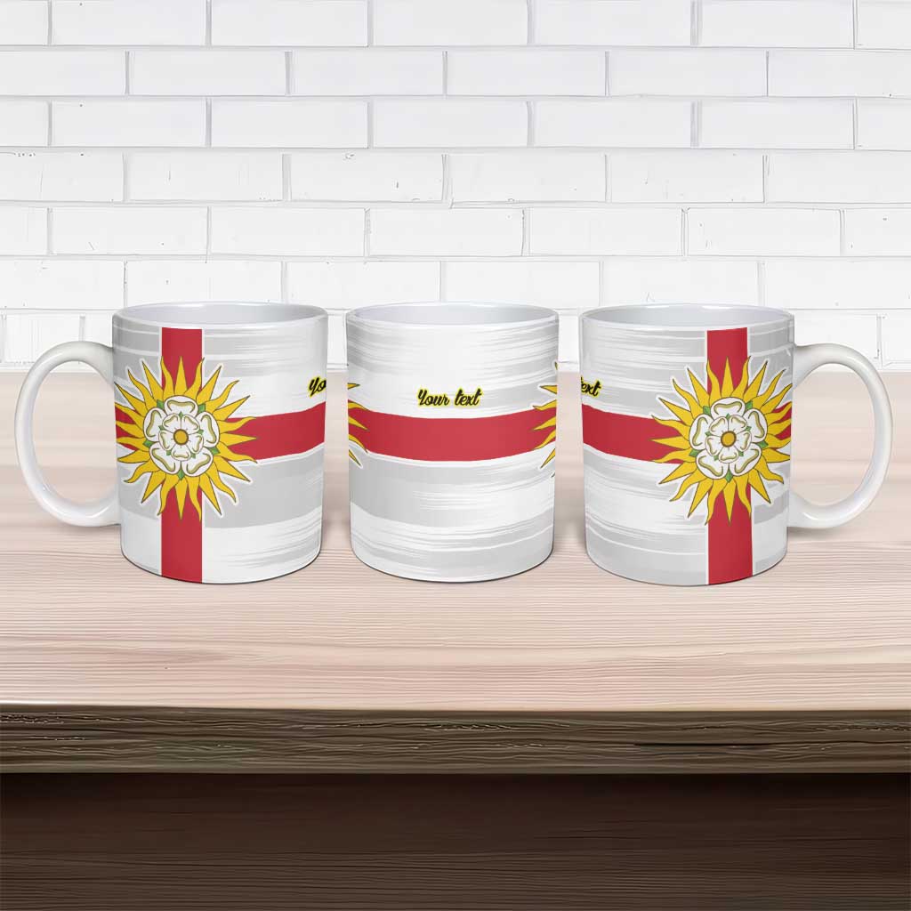 Yorkshire Heritage Personalized Ceramic Mug West Yorkshire White Rose - Wonder Print Shop