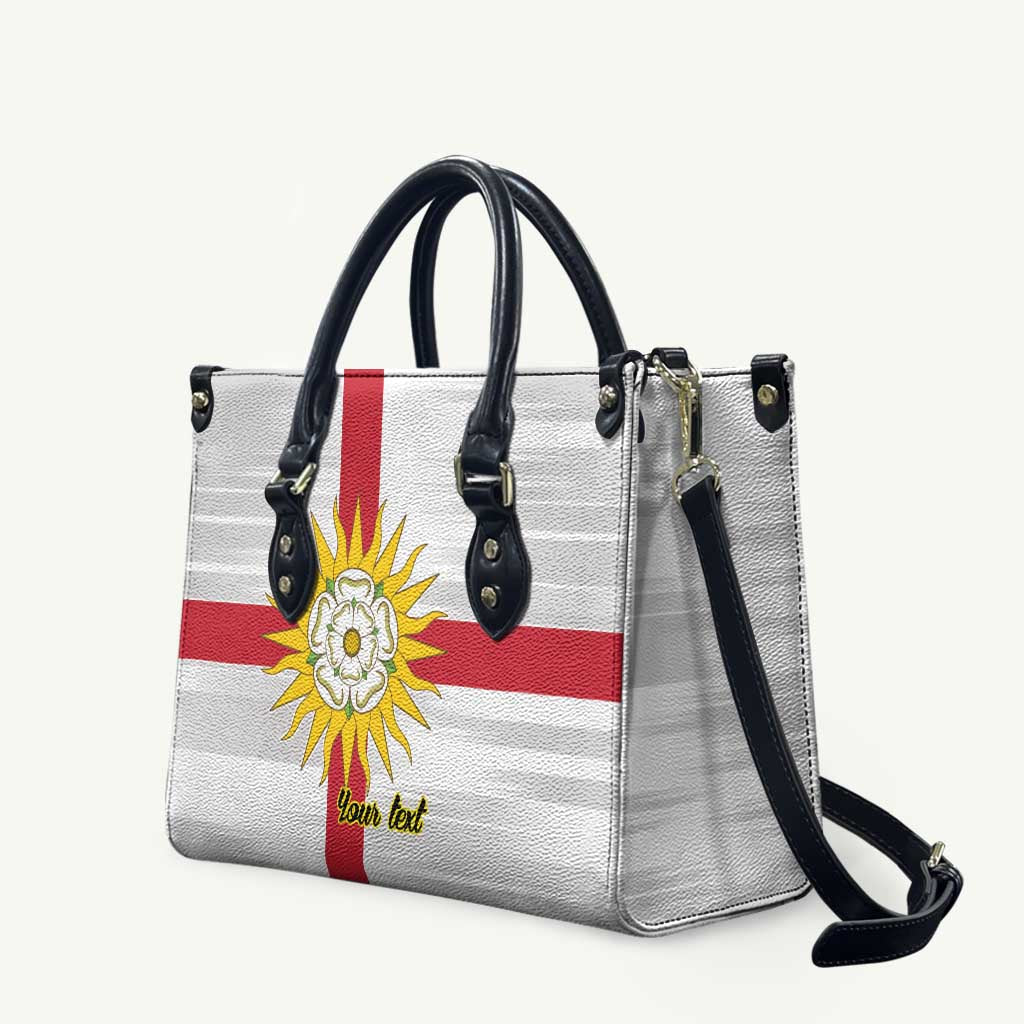 Yorkshire Heritage Personalized Leather Bag West Yorkshire White Rose - Wonder Print Shop
