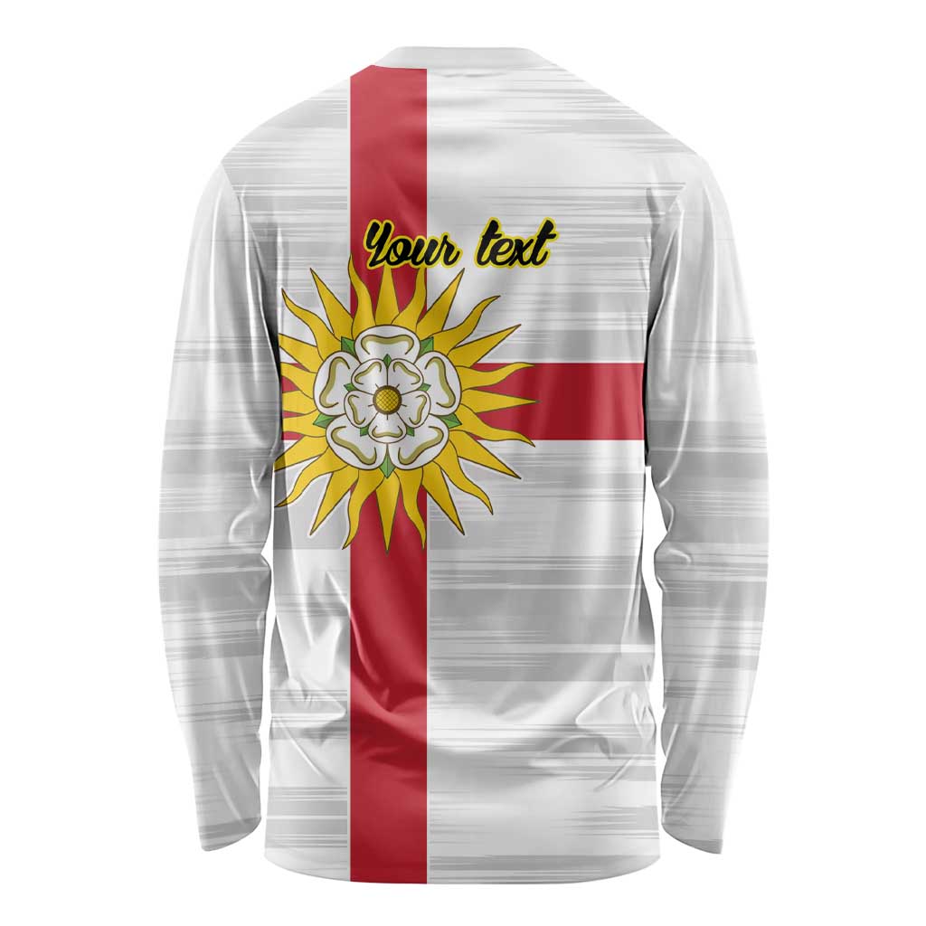 Yorkshire Heritage Personalized Long Sleeve Shirt West Yorkshire White Rose - Wonder Print Shop