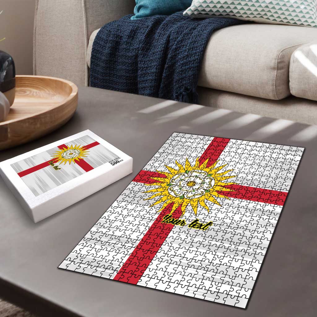 Yorkshire Heritage Personalized Puzzle West Yorkshire White Rose - Wonder Print Shop