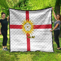 Yorkshire Heritage Personalized Quilt West Yorkshire White Rose - Wonder Print Shop