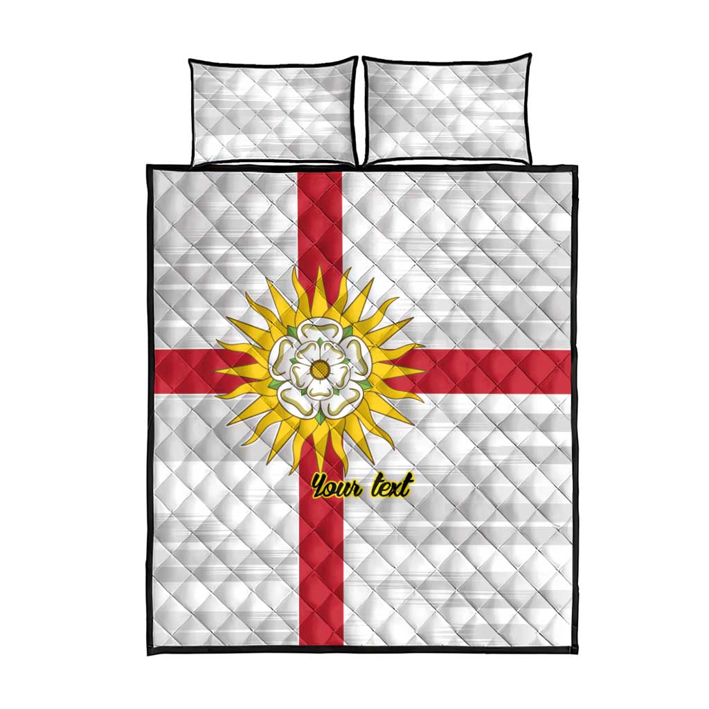 Yorkshire Heritage Personalized Quilt Bed Set West Yorkshire White Rose - Wonder Print Shop