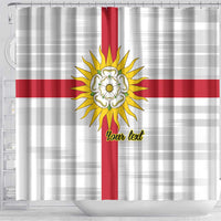 Yorkshire Heritage Personalized Shower Curtain West Yorkshire White Rose - Wonder Print Shop