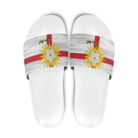 Yorkshire Heritage Personalized Slide Sandals West Yorkshire White Rose - Wonder Print Shop