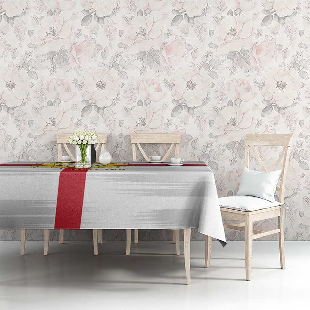 Yorkshire Heritage Personalized Tablecloth West Yorkshire White Rose - Wonder Print Shop