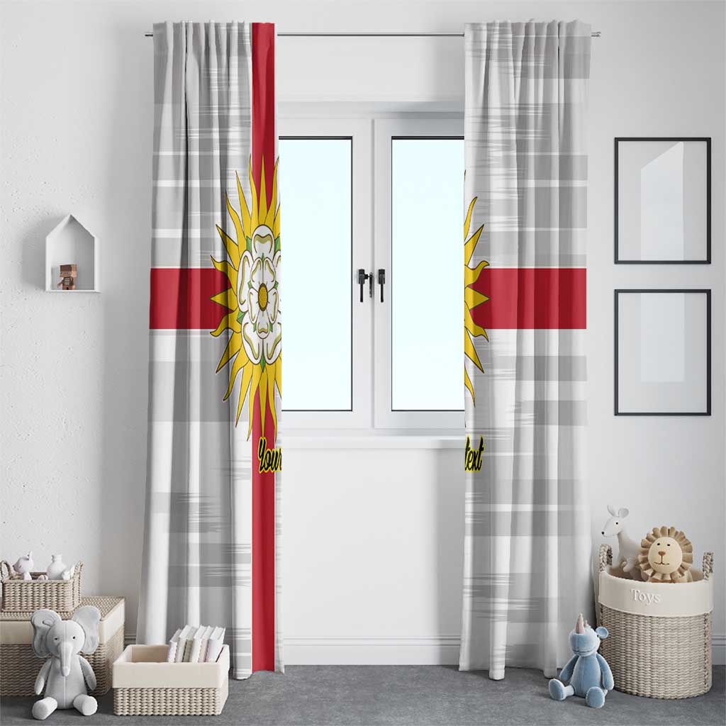 Yorkshire Heritage Personalized Window Curtain West Yorkshire White Rose - Wonder Print Shop