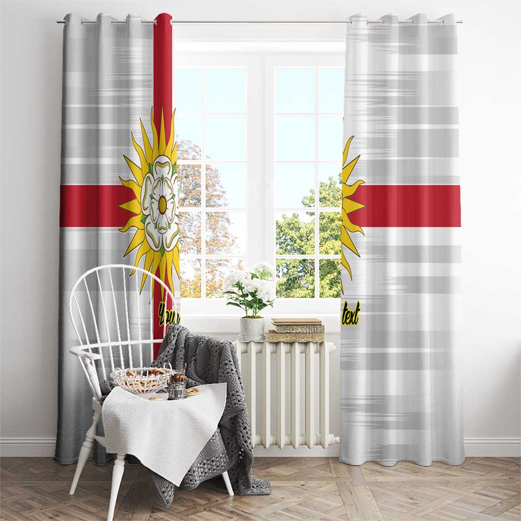 Yorkshire Heritage Personalized Window Curtain West Yorkshire White Rose - Wonder Print Shop