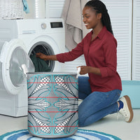 Cobalt Blue Khotso Mojalefa Poone Laundry Basket Basotho Khotso Blanket Inspired