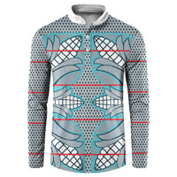 Cobalt Blue Khotso Mojalefa Poone Button Sweatshirt Basotho Khotso Blanket Inspired