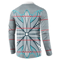 Cobalt Blue Khotso Mojalefa Poone Button Sweatshirt Basotho Khotso Blanket Inspired