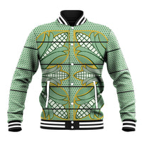 Emerald Green Khotso Mojalefa Poone Baseball Jacket Basotho Khotso Blanket Inspired