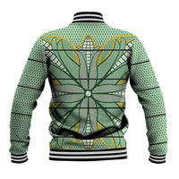Emerald Green Khotso Mojalefa Poone Baseball Jacket Basotho Khotso Blanket Inspired