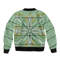 Emerald Green Khotso Mojalefa Poone Bomber Jacket Basotho Khotso Blanket Inspired