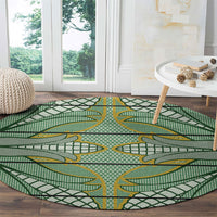 Emerald Green Khotso Mojalefa Poone Round Carpet Basotho Khotso Blanket Inspired