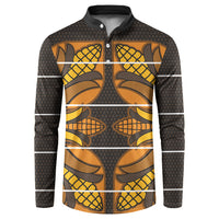 Old Gold Khotso Mojalefa Poone Button Sweatshirt Basotho Khotso Blanket Inspired