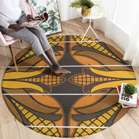 Old Gold Khotso Mojalefa Poone Round Carpet Basotho Khotso Blanket Inspired