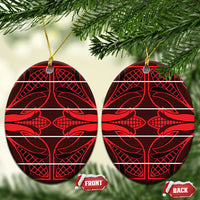 Scarlet Red Khotso Mojalefa Poone Ceramic Ornament Basotho Khotso Blanket Inspired