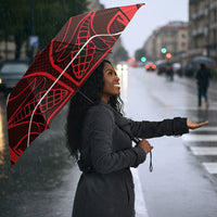 Scarlet Red Khotso Mojalefa Poone Umbrella Basotho Khotso Blanket Inspired