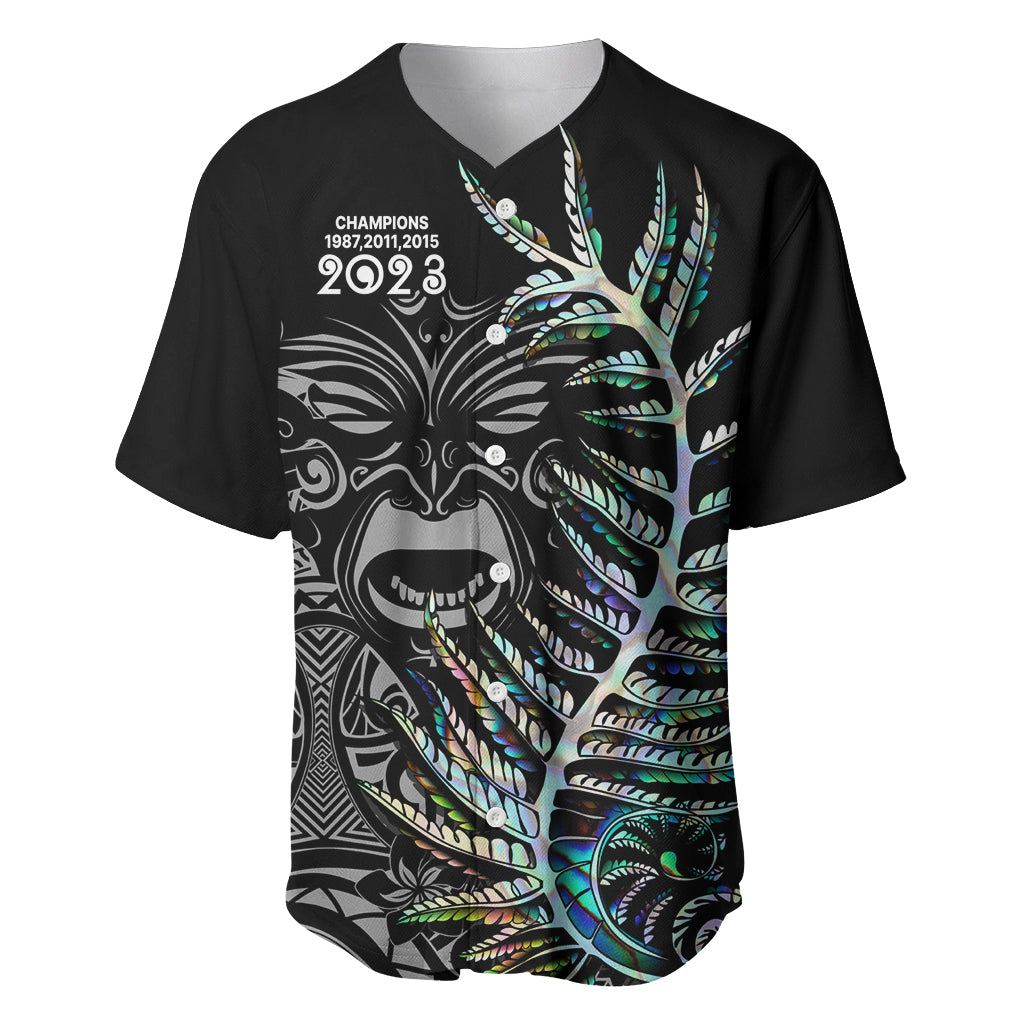 New Zealand Rugby Baseball Jersey NZ Black Fern Champions History With Papua Shell LT9 - Wonder Print Shop