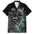 New Zealand Rugby Family Matching Long Sleeve Bodycon Dress and Hawaiian Shirt NZ Black Fern Champions History With Papua Shell LT9 - Wonder Print Shop