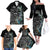 New Zealand Rugby Family Matching Off Shoulder Long Sleeve Dress and Hawaiian Shirt NZ Black Fern Champions History With Papua Shell - Wonder Print Shop